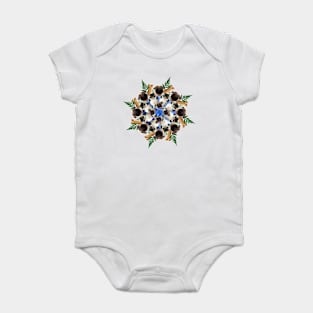 Cutie pug mandala Baby Bodysuit